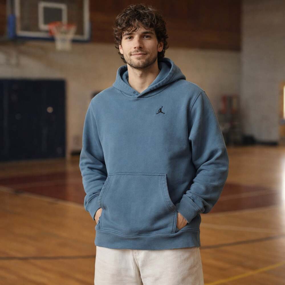 Jordan Essentials Fleece Hoodie Rift Blue Men’s XL Jumpman
